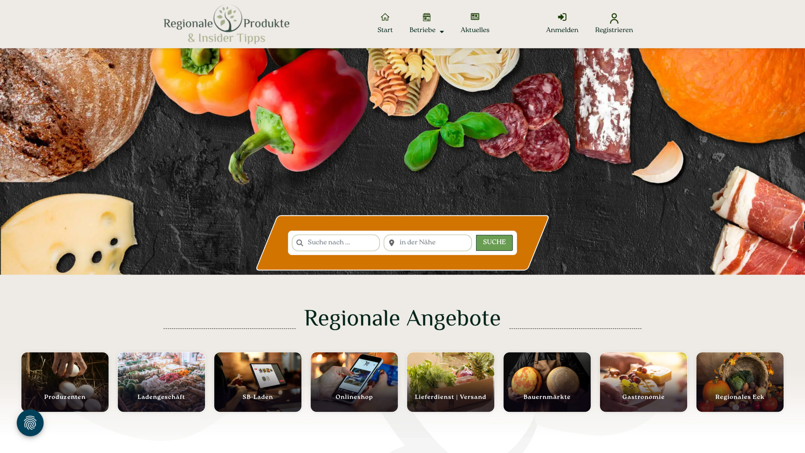 regionale produkte online desktop screenshot